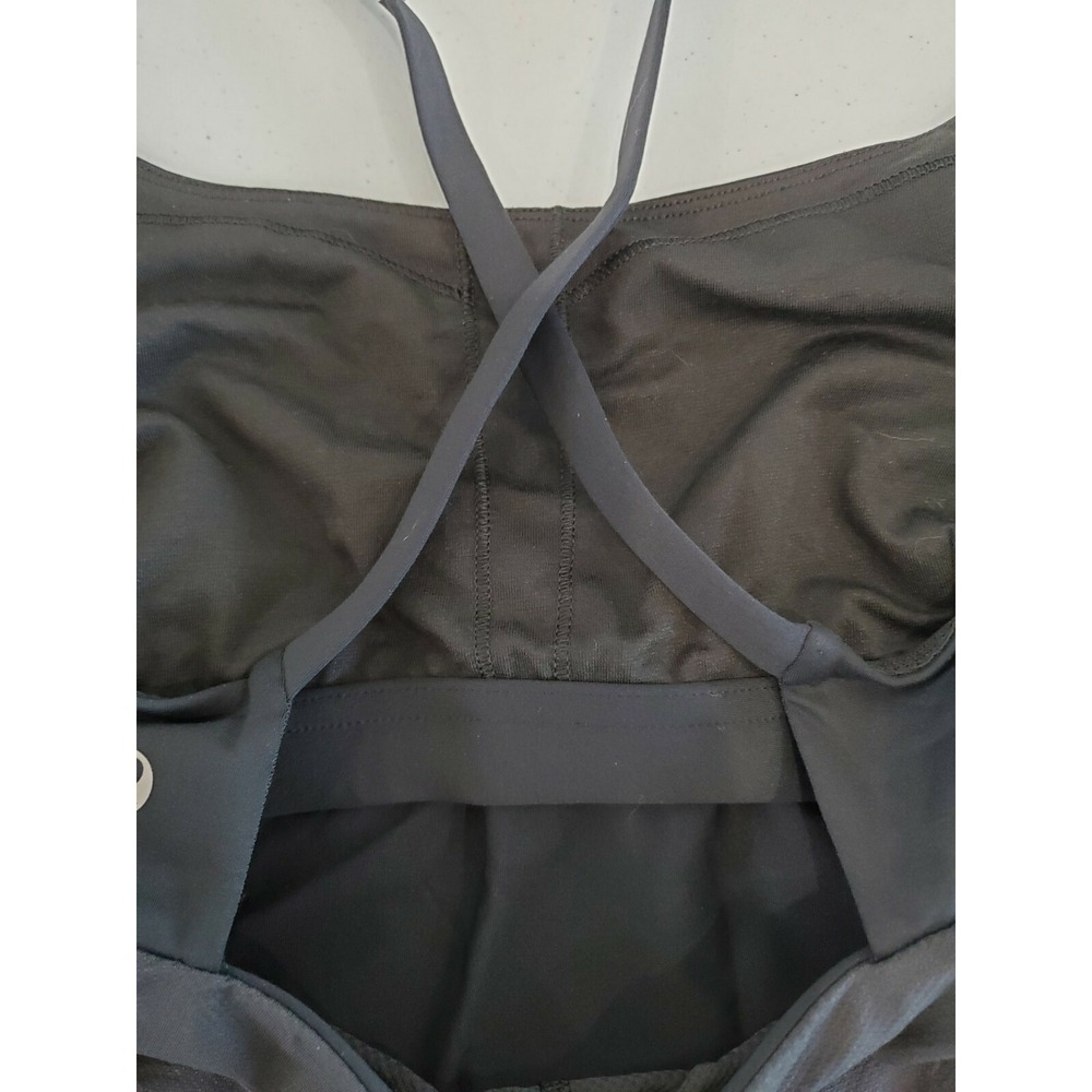 Lululemon Black Tank Criss cross Top Shirt Built In Bra - Picture 5 of 7